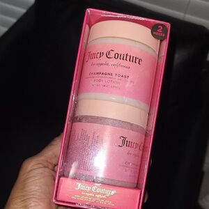 Juicy Couture Pink Champagne Toast Lotion/ Shea Scrub Duo